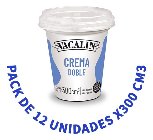 Pack 12 Unid Crema Doble Vacalín X 300 Cm3 Cont Graso 44%