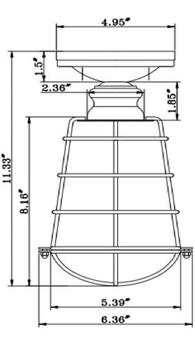 Design House 579623 Ajax - Lampara De Techo 1 Luz Semirem