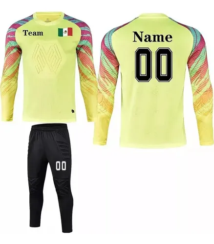 Equipo De Portero De Fútbol Para Niños – Camiseta Y Pantalón Con Protecciones | Manga Larga Y Colores Brillantes