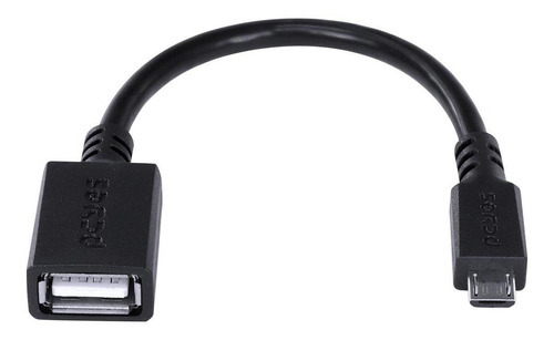 Adaptador micro USB a USB 2.0 Otg de 15 cm negro