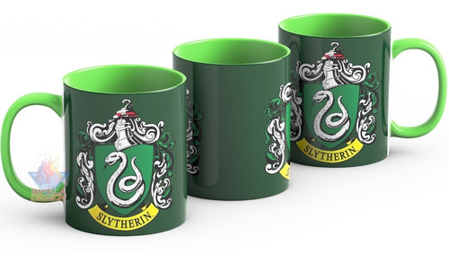 Taza Harry Potter Logo Casa Slytherin Colegio Hogwarts