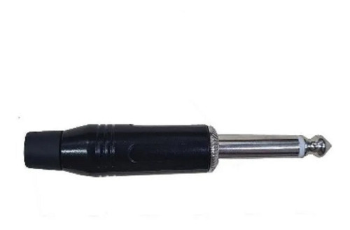 Plug 6.3mm Mono Baquelita Negro Metalico Excelente Calidad