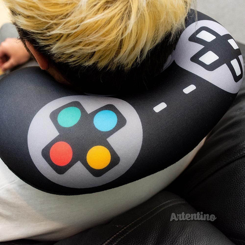Almohada Cuello Viaje Relax Gamer Playstation Sillón Joven