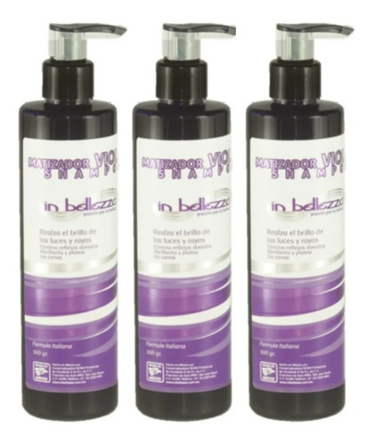 Kit 3 Shampoo Matizador Violeta Para El Cabello In Bellezza