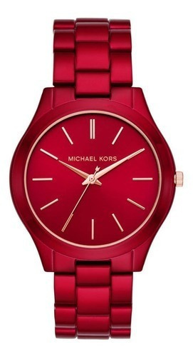 Michael Kors Reloj De Pulsera Para Mujer 42 Mm Rojo Color de la correa Acero inoxidable