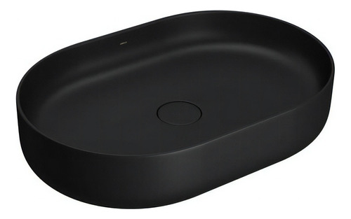 Tubo de soporte Deca Slim de 60 x 40 L.14060.94, ovalado, color ébano mate