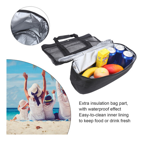 Bolsa De Malla Para Acampar Y Playa Con Bolsa De Refrigeraci
