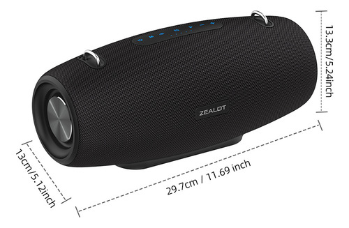Bocina Bluetooth Zealot S67 75w Portátil Negra Negro