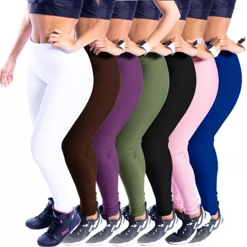 Kit 3 Calças Legging Fitness Suplex 4, Moda LLevo