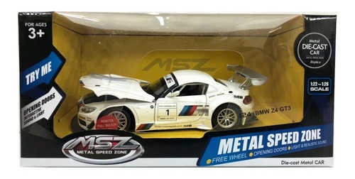 Auto Escala 1:24 Bmw Z4 Gt3 Con Luz Y Sonido  Msz Jem