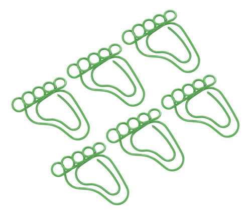 100 Clips De Papel Con Forma De Pie, Antideslizantes, Bonito