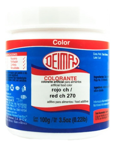 Colorante En Polvo Rojo Ch (270) 100gr
