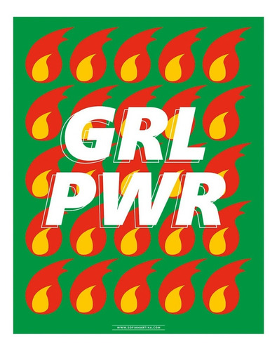 Poster Grl Pwr. Print. Lámina Impresa Para Cuadro Girl Power