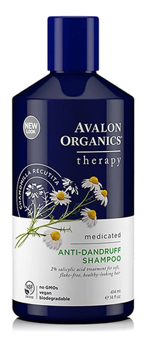 Avalon Organics Therapy Medicated Champú Anticaspa, 14 Onzas