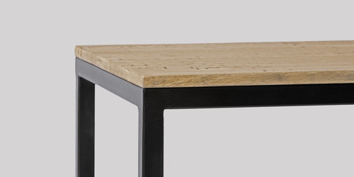 Imagen 6 de 6 de Mesa Auxiliar Metálica Con Madera, Estilo Industrial