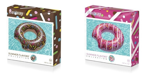 Imagen 8 de 10 de Dona Inflable Salvavidas Pileta + Parches 107 Cm Bestway