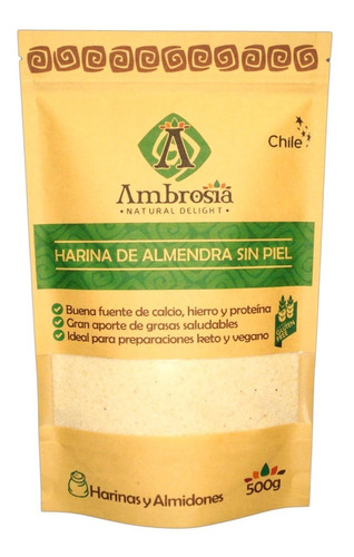 Ambrosia Harina De Almendra Sin Piel Sin Gluten 500 G