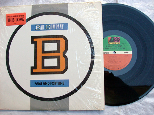 Bad Company - Fame And Fortune / Vinilo 1º Ed. Usa 1986 Ex