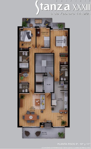 Imagen 11 de 11 de Venta Departamento Piso Exclusivo 3 Dormitorios Parrillero Escritorio - Moderno