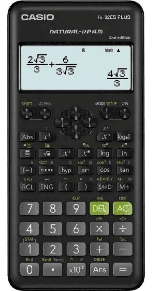 Calculadora Científica 252 Funções Fx-82esplus-2-w4dt Casio