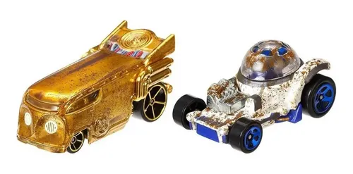 Pack 2 Hot Wheels - Star Wars - R2-d2 E C-3po - Mattel