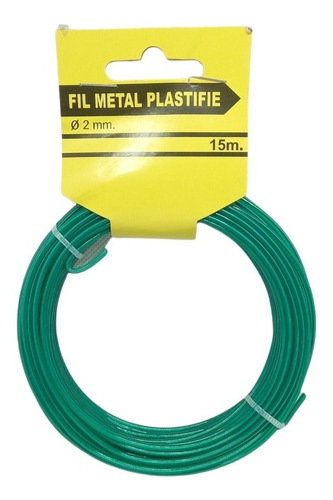 Rollo Alambre De Metal Plastificado 15m