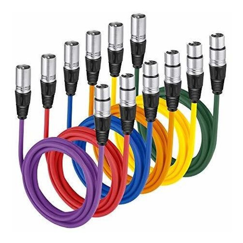 Neewer® 6pack 65 Ft2 M Xlr Macho A Xlr Hembra Color Cable C