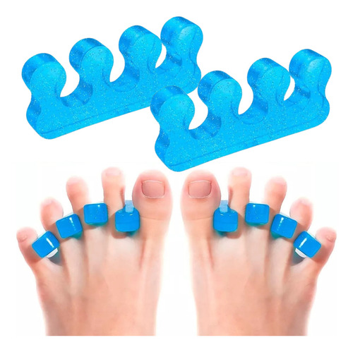 4 Pares Separador Dedos Silicona Corrector Juanetes Color