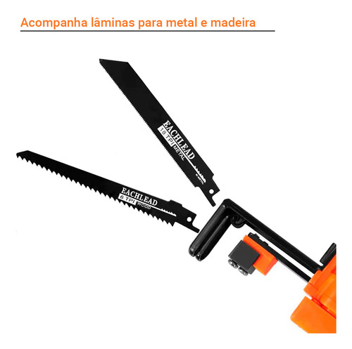 Serra Adaptador Parafusadeira Furadeira Universal Sabre Profissional 18v Mini Tico Tico Lenha Madeira Casa Attract 4x4sc