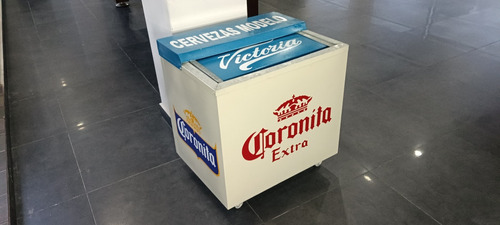 Hielera Corona Victoria Grupo Modelo Metal Cerveza Antigua