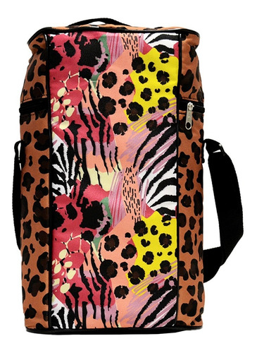 Imagen 2 de 3 de Bolso Matero Térmico Equipo De Mate Animal Print Leopardo