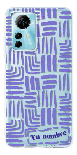 Funda Para Zte Para Mujer Rayas Abstracto Nombre