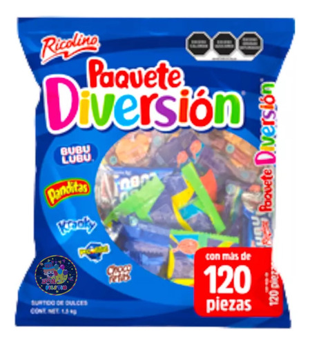 Ricolino Dulces Surtidos Paquete Diversión 120 Pz De 1.38 Kg