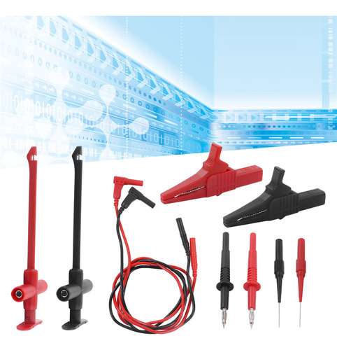 Kit De Cables De Prueba Para Multímetro Con Clip De Cocodril