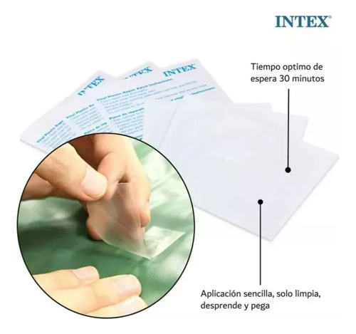 Kit de 18 Parches Adhesivos para Reparación Albercas Inflables Salvavidas Set De Parches Adhesivos para Albercas Y Colchones Inflables Parche de reparación de plástico de Vinilo húmedo. 18 Unidades