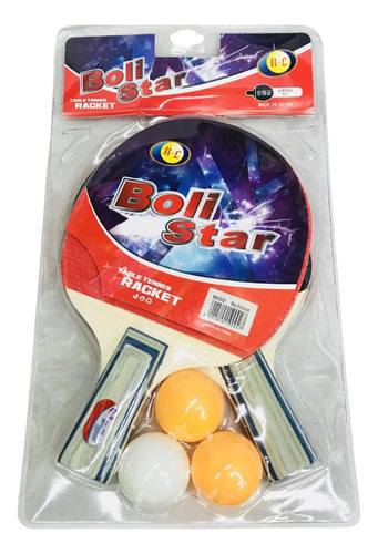 Raquetas De Ping Pong Kit De 2 Raquetas Y 3 Bolas