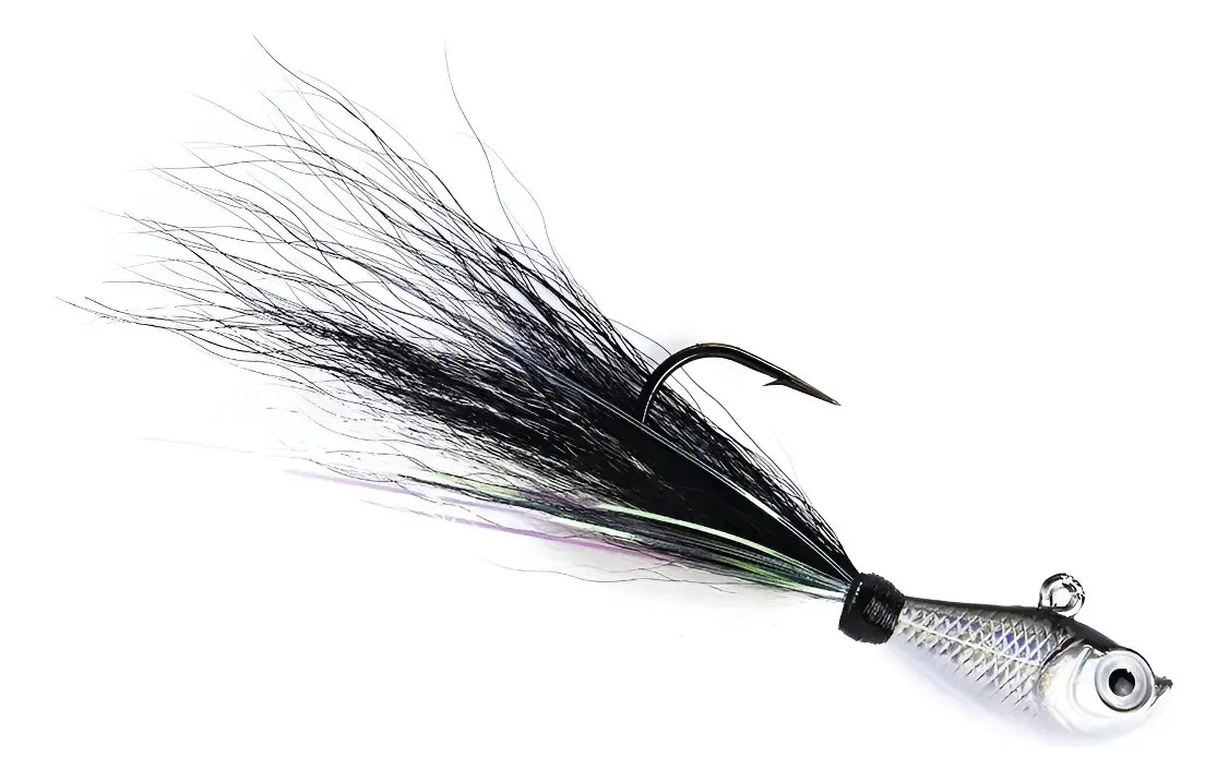 Señuelo Marine Sports Streamer Jig 20gr Tucunare Amazonas Color Plata/Negro