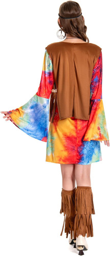 Ellzant Disfraz De Hippie De Los 70 Para Mujer, Trajes De Di