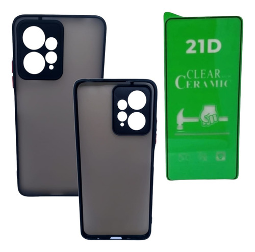 Estuche Para Xiaomi Redmi Note 12 4g Y Vidrio Ceramico