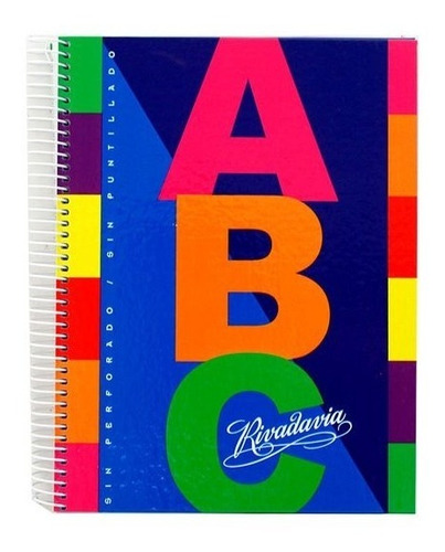 Cuaderno Abc N°7 Rayado 60 Hojas Espiral Rivadavia