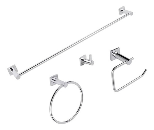 Juego De Accesorios Para Baño Moderno Urrea 1002cl