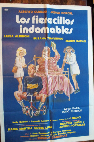Poster Los Fierecillos Indomables  Olmedo Porcel Original