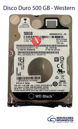 Disco Duro Interno Western Digital Wd Black  500gb Negro