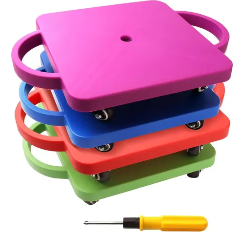 Siairo Scooter De Equilibrio Con 5 Ruedas 360° Y Asas – Tabla Deslizadora Sensorial Para Niños Con Autismo O Necesidades Especiales, Hasta 100 Kg