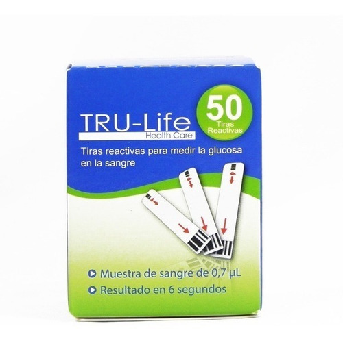 Tiras Reactivas Para Glucometro Tru Life (caja X 150 Uds)