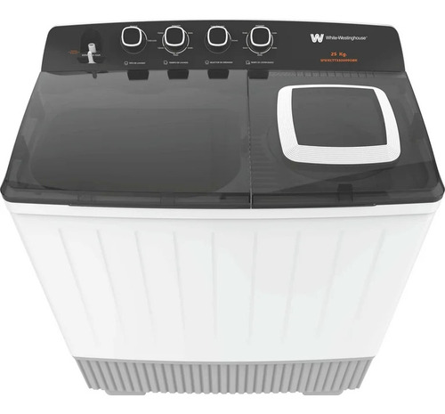 Lavadora Semiautomática White-westinghouse, Doble tina, capacidad 25 Kg. Mod. Wwxctt332009 Color Blanco
