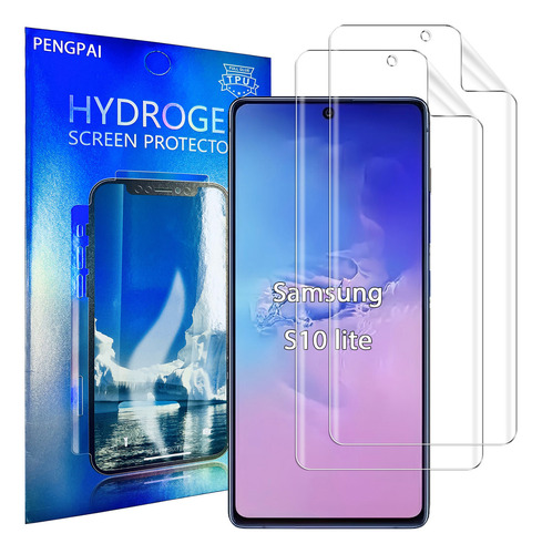 USDILU Mica protector para Samsung Galaxy S10 Lite hidrogel Hd transparente película Tpu resistente a arañazos antihuellas flexible fácil instalación sin burbujas 2 unidades