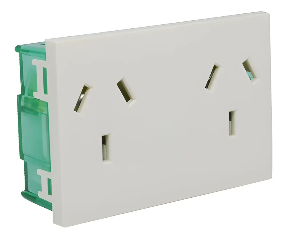 Modulo Toma Doble Cambre Proteccion Niños Blanco 6998