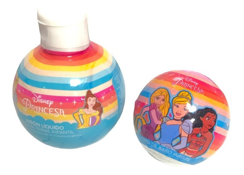 Set Baño Jabon Liquido Bomba Princesas Infantil Jactans