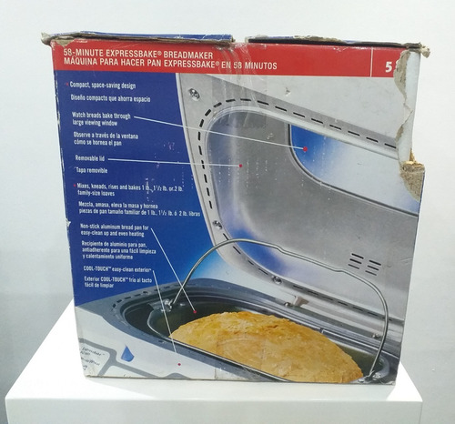 Maquina Para Hacer Pan Express, Oster Modelo 5838, Usada (Usado)